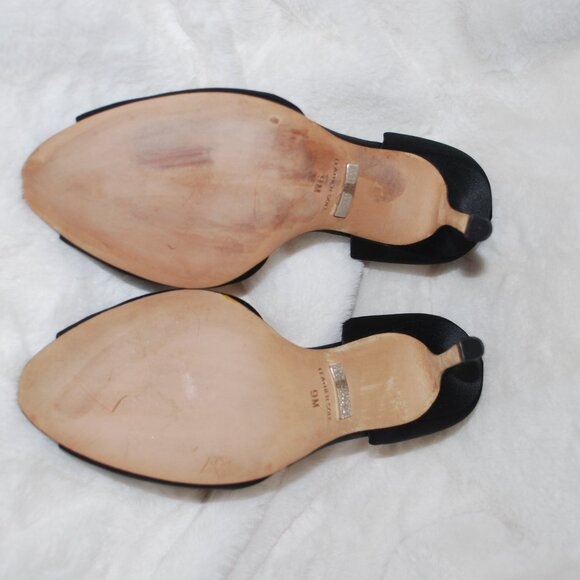 Beautiful Badgley Mischka Salsa Black Satin Embellished pump size 9 - Picture 10 of 11